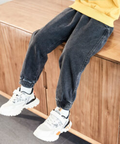 hot sale autumn and winter boys jeans 4-13 years old Cotton washed kids jeans Korean pants for baby boys jeans kids plus velvet