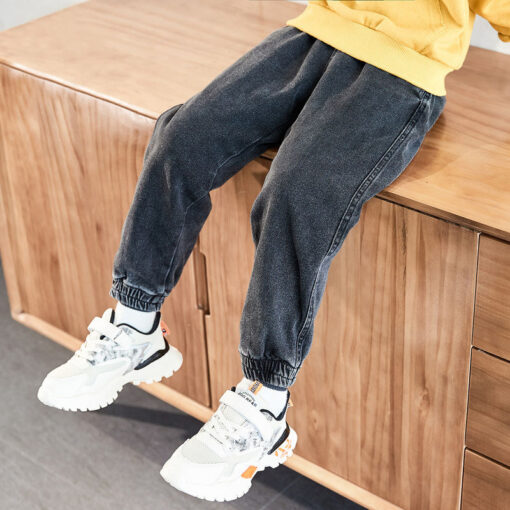 hot sale autumn and winter boys jeans 4-13 years old Cotton washed kids jeans Korean pants for baby boys jeans kids plus velvet