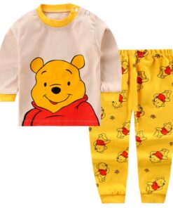 Children's Cotton Boys and Girls Baby Cotton Underwear Set Children's Autumn Clothes Long Pants Home Service Baby Clothes
