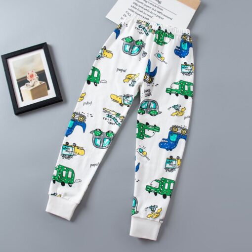 Cartoon Kids Long Pants Cotton Single Boy Cotton Trouser Striped Baby Tight Mouth Pyjama Bottoms Cotton Panties for Girl