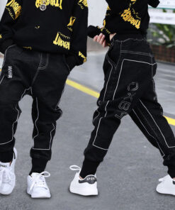 2020 Girls Boys Jeans Demin Legging Elastic Menina Blue/black Pants Children Cotton Trouser For Kids Clothes 1 2 3 4 5 6 Years