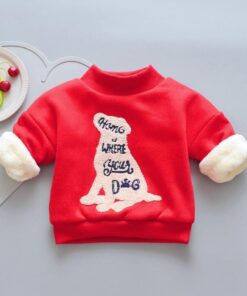 Baby Boy Girls winter Sweatshirts kids warm Pullover Clothes Children Sweatshirts Kids Girl Plus velvet thick Tops Costume