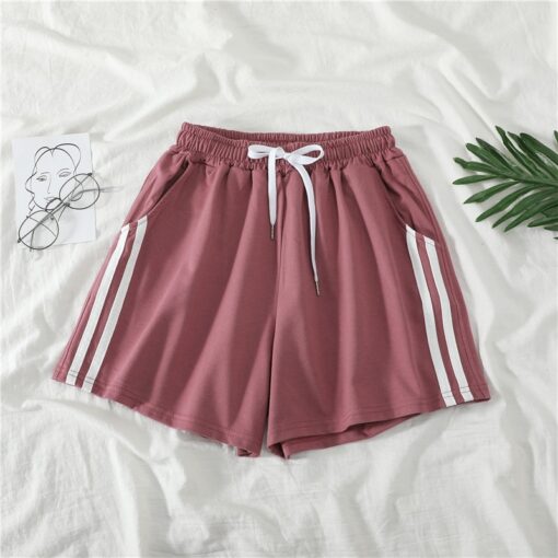 Women Shorts Summer Casual Solid Drawstring shorts high waist loose shorts for girls Soft Cool female short M-2XL