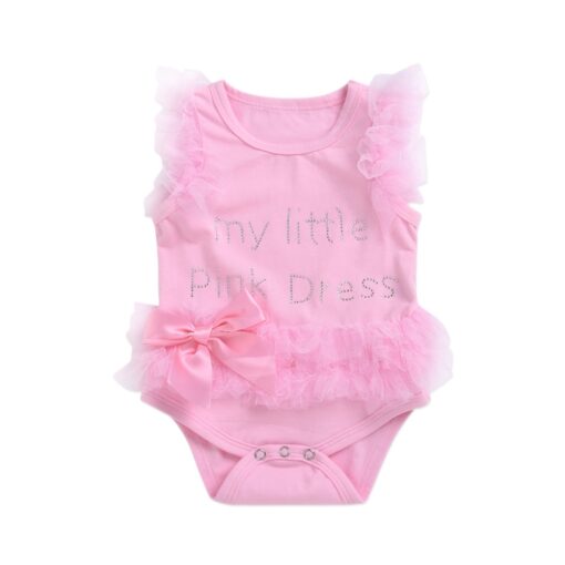 Infant Girls Bodysuits No Sleeve Baby Clothes Summer Newborn Baby Clothes Kawaii Outfit Infant Short sleeve Daddy Cute Gift New
