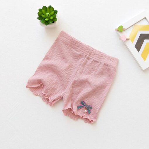New Summer Girls Modaier Safety Shorts Children Cotton Rabbit Bowknot Pants Elegant Temperament Pants 3-9 Years Old Girls Shorts