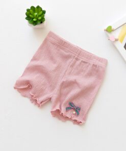 New Summer Girls Modaier Safety Shorts Children Cotton Rabbit Bowknot Pants Elegant Temperament Pants 3-9 Years Old Girls Shorts