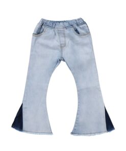 2018 New Girls Bell-bottomed Pants Elastic Waist Spring Children Trousers Outfits Baby Flare Costume Fashion Kids Vintage Jeans