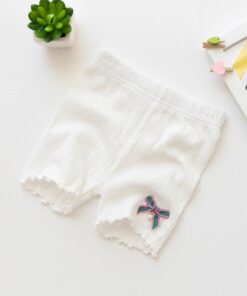New Summer Girls Modaier Safety Shorts Children Cotton Rabbit Bowknot Pants Elegant Temperament Pants 3-9 Years Old Girls Shorts