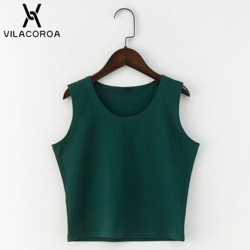 Black Round Neck Sleeveless Harajuku Women's T-Shirt Cotton Crop Top Women's Shirt Girls Lady Tee Tops Streetwear Camiseta Mujer