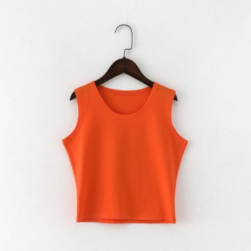 Black Round Neck Sleeveless Harajuku Women's T-Shirt Cotton Crop Top Women's Shirt Girls Lady Tee Tops Streetwear Camiseta Mujer