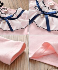 Chivry Spring Autumn 2019 New Little Girls Long Sleeve O-Neck Solid T-Shirts Baby Girls Kids Fashion Casual Children Clothing
