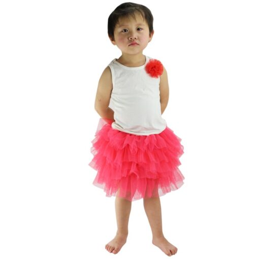 Wennikids Baby Girl Candy Color Half-length Tulle Tutu dance Skirt cute Solid Color Fashion pettiskrit 3-8 years