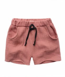 2020 Fashion Boy Clothes Girls Pants Kids Summer Trousers Children Pants for Baby Boys Shorts beach cheap solid linen 90~130