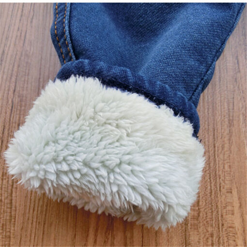 2019 Winter Baby Boys Warm Jeans Children New Casual High Quality Thicken Plus Velvet Straight Denim Pants For Boys Pants 1-6Yrs