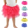 Wennikids Baby Girl Candy Color Half-length Tulle Tutu dance Skirt cute Solid Color Fashion pettiskrit 3-8 years