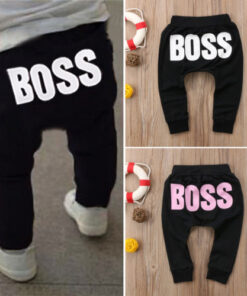 Baby Boys Girls Kids Harem Pants Toddler Kids Sweatpants Joggers Elastic Bottoms