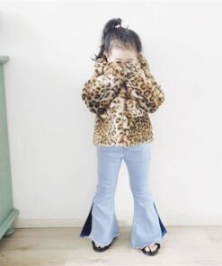 2018 New Girls Bell-bottomed Pants Elastic Waist Spring Children Trousers Outfits Baby Flare Costume Fashion Kids Vintage Jeans