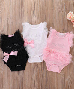Infant Girls Bodysuits No Sleeve Baby Clothes Summer Newborn Baby Clothes Kawaii Outfit Infant Short sleeve Daddy Cute Gift New