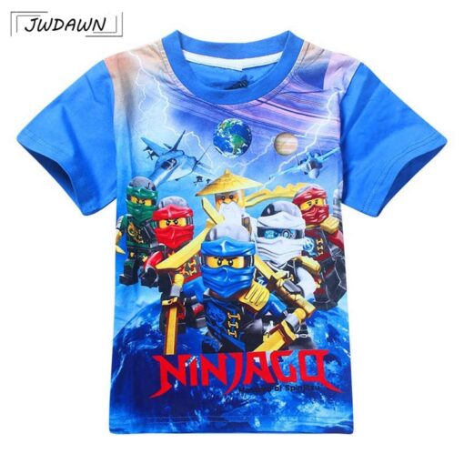 Boys T-shirts 2020 Summer Kids Ninjago T Shirts Cotton Top Tees Boys Girls tshirt Costume Boys Clothes Children Clothing 3-10y