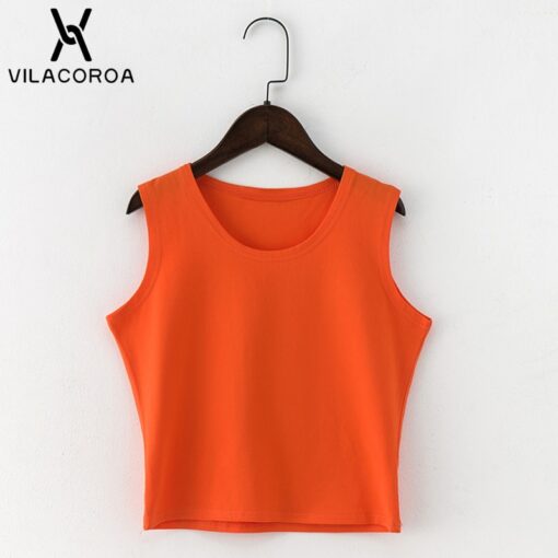 Black Round Neck Sleeveless Harajuku Women's T-Shirt Cotton Crop Top Women's Shirt Girls Lady Tee Tops Streetwear Camiseta Mujer