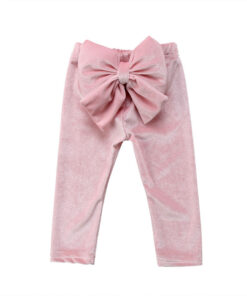 2018 Brand New Toddler Infant Child Kids Baby Girls Princess Bowknot Bottoms Pleuche Pants Leggings Trousers Cute Clothes 6M-5T