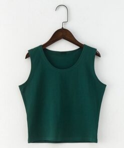 Black Round Neck Sleeveless Harajuku Women's T-Shirt Cotton Crop Top Women's Shirt Girls Lady Tee Tops Streetwear Camiseta Mujer
