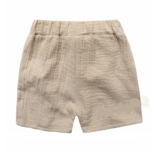 2020 Fashion Boy Clothes Girls Pants Kids Summer Trousers Children Pants for Baby Boys Shorts beach cheap solid linen 90~130