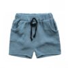 2020 Fashion Boy Clothes Girls Pants Kids Summer Trousers Children Pants for Baby Boys Shorts beach cheap solid linen 90~130