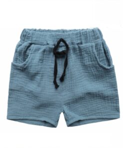 2020 Fashion Boy Clothes Girls Pants Kids Summer Trousers Children Pants for Baby Boys Shorts beach cheap solid linen 90~130