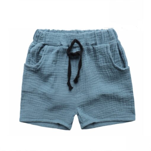 2020 Fashion Boy Clothes Girls Pants Kids Summer Trousers Children Pants for Baby Boys Shorts beach cheap solid linen 90~130