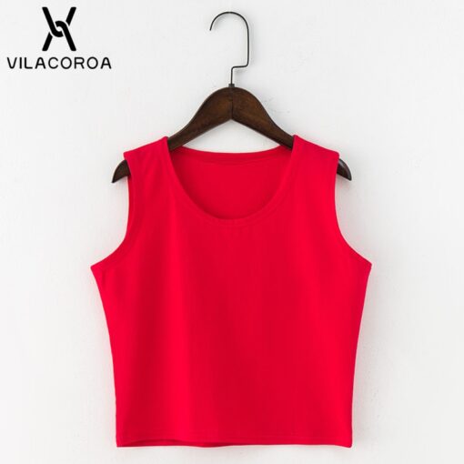 Black Round Neck Sleeveless Harajuku Women's T-Shirt Cotton Crop Top Women's Shirt Girls Lady Tee Tops Streetwear Camiseta Mujer