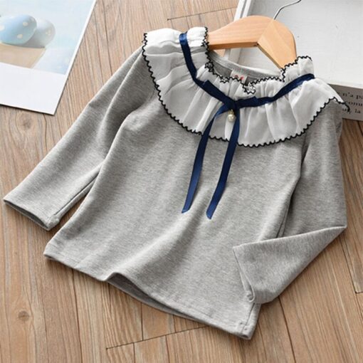 Chivry Spring Autumn 2019 New Little Girls Long Sleeve O-Neck Solid T-Shirts Baby Girls Kids Fashion Casual Children Clothing
