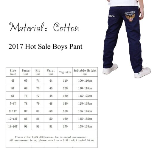 2019 Letters Kids Jeans for A Boys Trousers Casual Elastic Waist Pencil Pants for 4-16T Children's Jeans Pants Clothes Clothing
