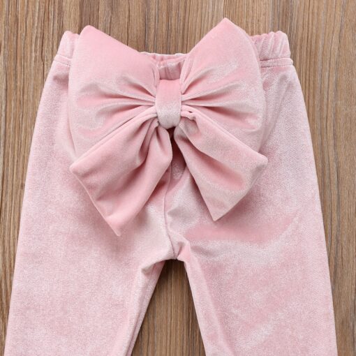 2018 Brand New Toddler Infant Child Kids Baby Girls Princess Bowknot Bottoms Pleuche Pants Leggings Trousers Cute Clothes 6M-5T