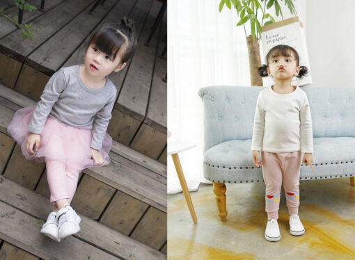 2020 Brand New Toddler Infant Child Kids Baby Boys Girls Cotton Warm Clothing T-shirt Tops Thermal underwear Brief Outwear 6M-5T