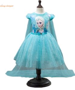 Customs Fashion Girls Children Clothes Anna Elsa Dress Girl Baby Elza Dresses For Girl's Kids Princess Infantis 2-10 years old