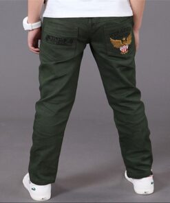 2019 Letters Kids Jeans for A Boys Trousers Casual Elastic Waist Pencil Pants for 4-16T Children's Jeans Pants Clothes Clothing