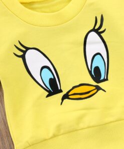 Infant Hoodies Kids Baby Girls Sweat Shirt Boy Little Yellow Duck T-shirt Tops Sweatshirt Cotton Sweater 6M-5T