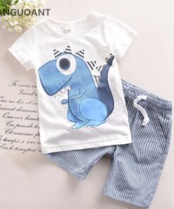 TANGUOANT Hot Sale Brand Boys Clothing Children Summer Boys Clothes Cartoon Kids Boy Clothing Set T-shit+Pants Cotton