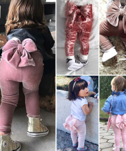 2018 Brand New Toddler Infant Child Kids Baby Girls Princess Bowknot Bottoms Pleuche Pants Leggings Trousers Cute Clothes 6M-5T