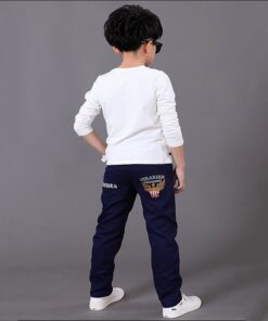 2019 Letters Kids Jeans for A Boys Trousers Casual Elastic Waist Pencil Pants for 4-16T Children's Jeans Pants Clothes Clothing