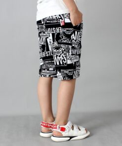 Boys shorts girls pants Harajuku Europe and the United States comic print summer breathable beach shorts clothing clothes