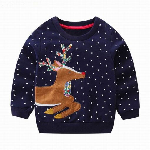 Little maven 2-7Years Autumn New Kids Baby Girl Rabbit Pattern Sweatshirts For Kids Children's Fall Clothes Warm Cardigan Menina
