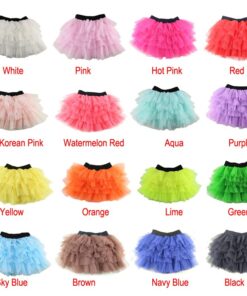 Wennikids Baby Girl Candy Color Half-length Tulle Tutu dance Skirt cute Solid Color Fashion pettiskrit 3-8 years