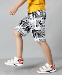 Boys shorts girls pants Harajuku Europe and the United States comic print summer breathable beach shorts clothing clothes