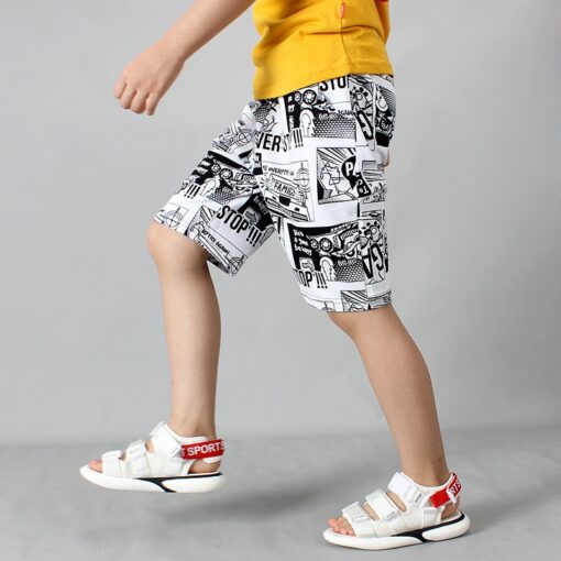Boys shorts girls pants Harajuku Europe and the United States comic print summer breathable beach shorts clothing clothes