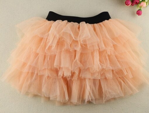 Wennikids Baby Girl Candy Color Half-length Tulle Tutu dance Skirt cute Solid Color Fashion pettiskrit 3-8 years