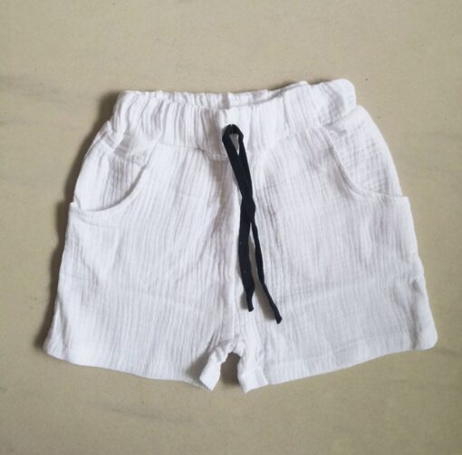 2020 Fashion Boy Clothes Girls Pants Kids Summer Trousers Children Pants for Baby Boys Shorts beach cheap solid linen 90~130