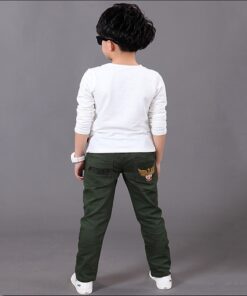 2019 Letters Kids Jeans for A Boys Trousers Casual Elastic Waist Pencil Pants for 4-16T Children's Jeans Pants Clothes Clothing