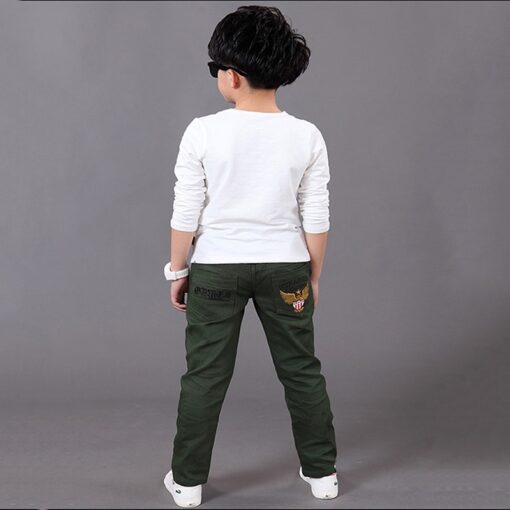 2019 Letters Kids Jeans for A Boys Trousers Casual Elastic Waist Pencil Pants for 4-16T Children's Jeans Pants Clothes Clothing